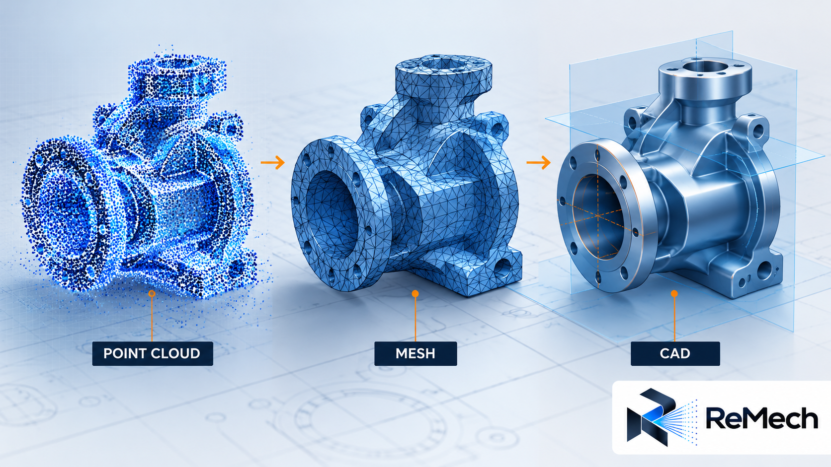 فایل اسکن سه‌بعدی چگونه به مدل CAD قابل‌ویرایش تبدیل می‌شود؟