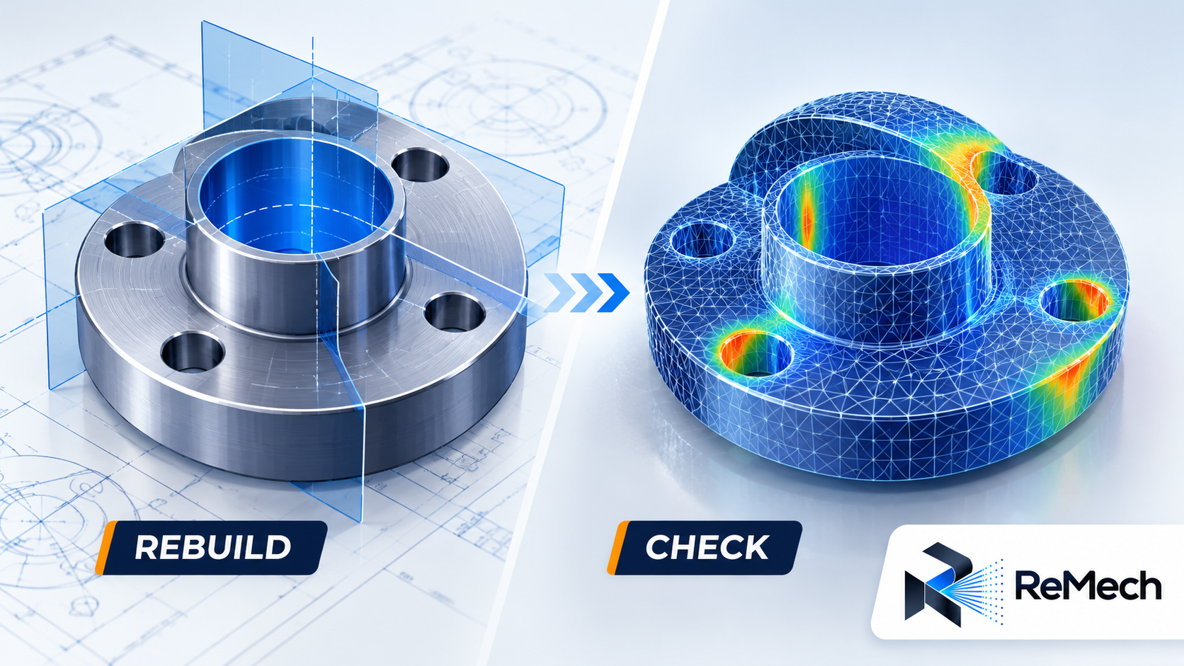 بازسازی هندسه و بررسی انحراف مدل CAD با لوگوی ری‌مک
